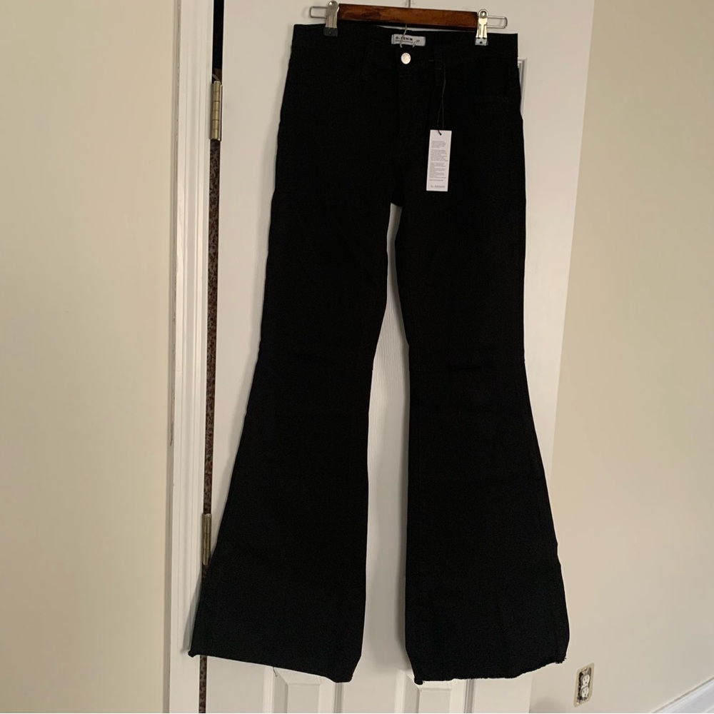 O2 Denim Black Bell Bottom Flares - Picture 5 of 9
